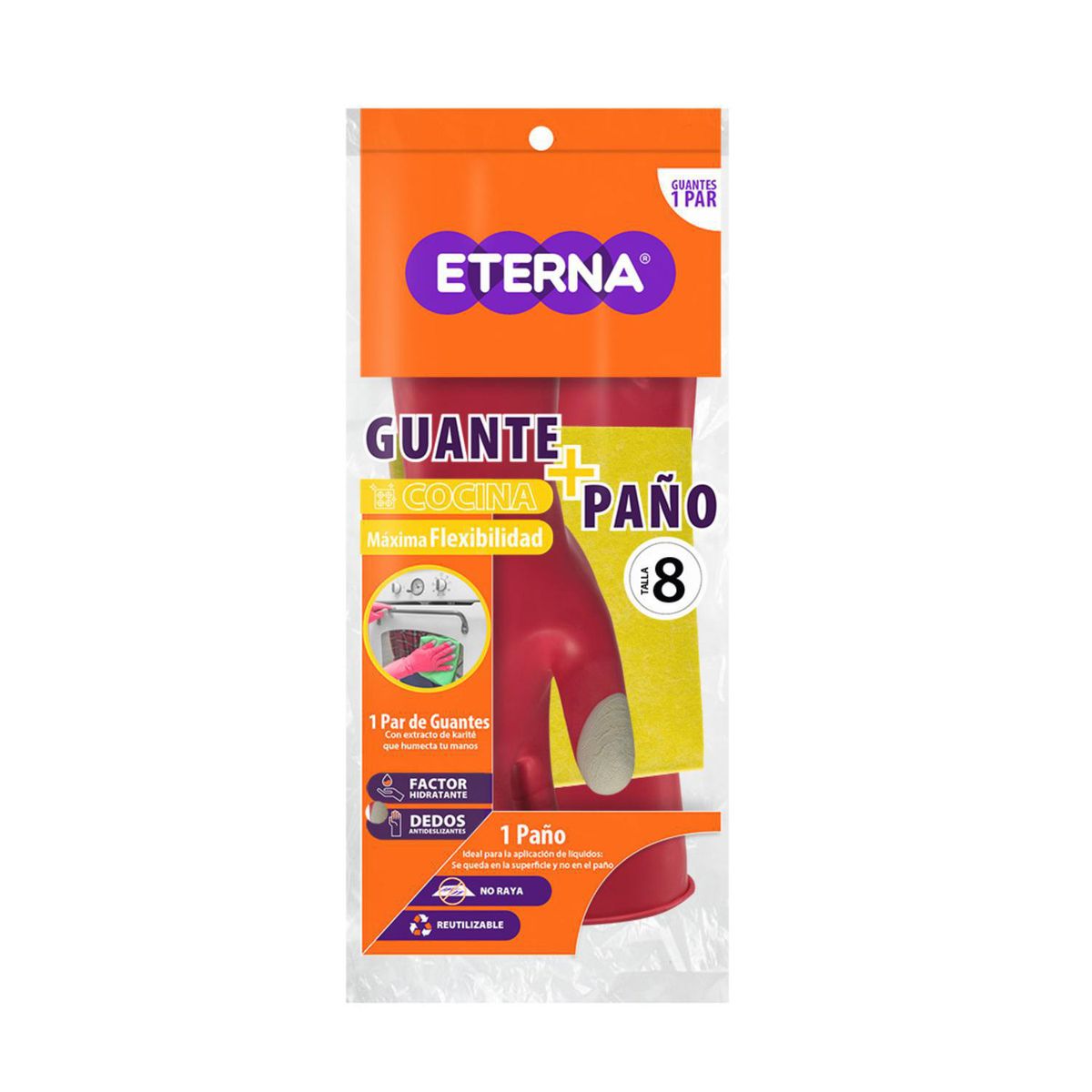 ETERNA - Combo Guante Flex Talla 8 + Paño Eterna