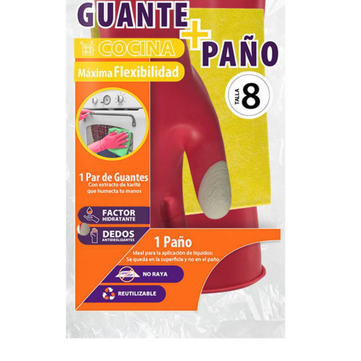 ETERNA - Combo Guante Flex Talla 8 + Paño Eterna