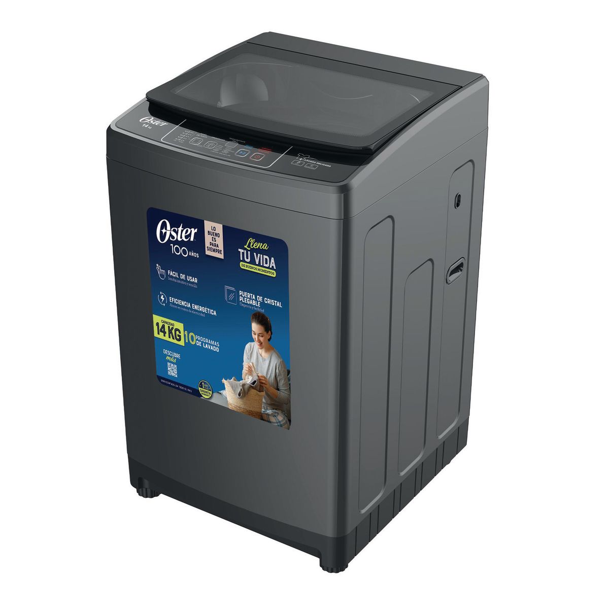 OSTER - Lavadora Carga Superior 14Kg Silver OS-PWSW0014S