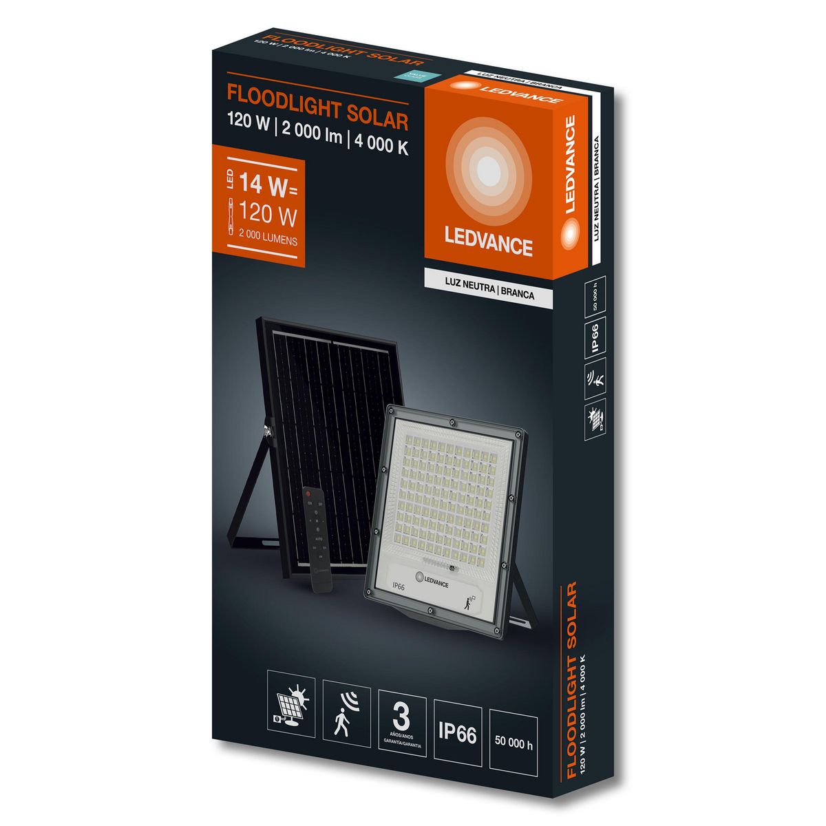 LEDVANCE - Reflector Solar 14 W IP66 2000 lm Luz Fría