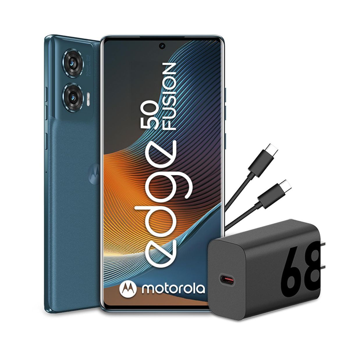 MOTOROLA - Celular Motorola Edge 50 Fusion Verde Azulado 8Gb+256Gb