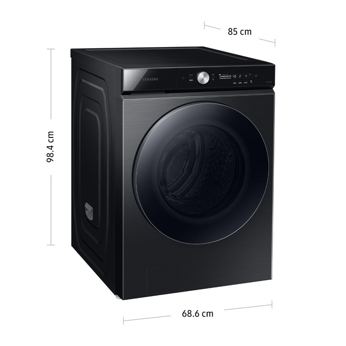 SAMSUNG - Lavadora Samsung Bespoke Luxury Black 24kg