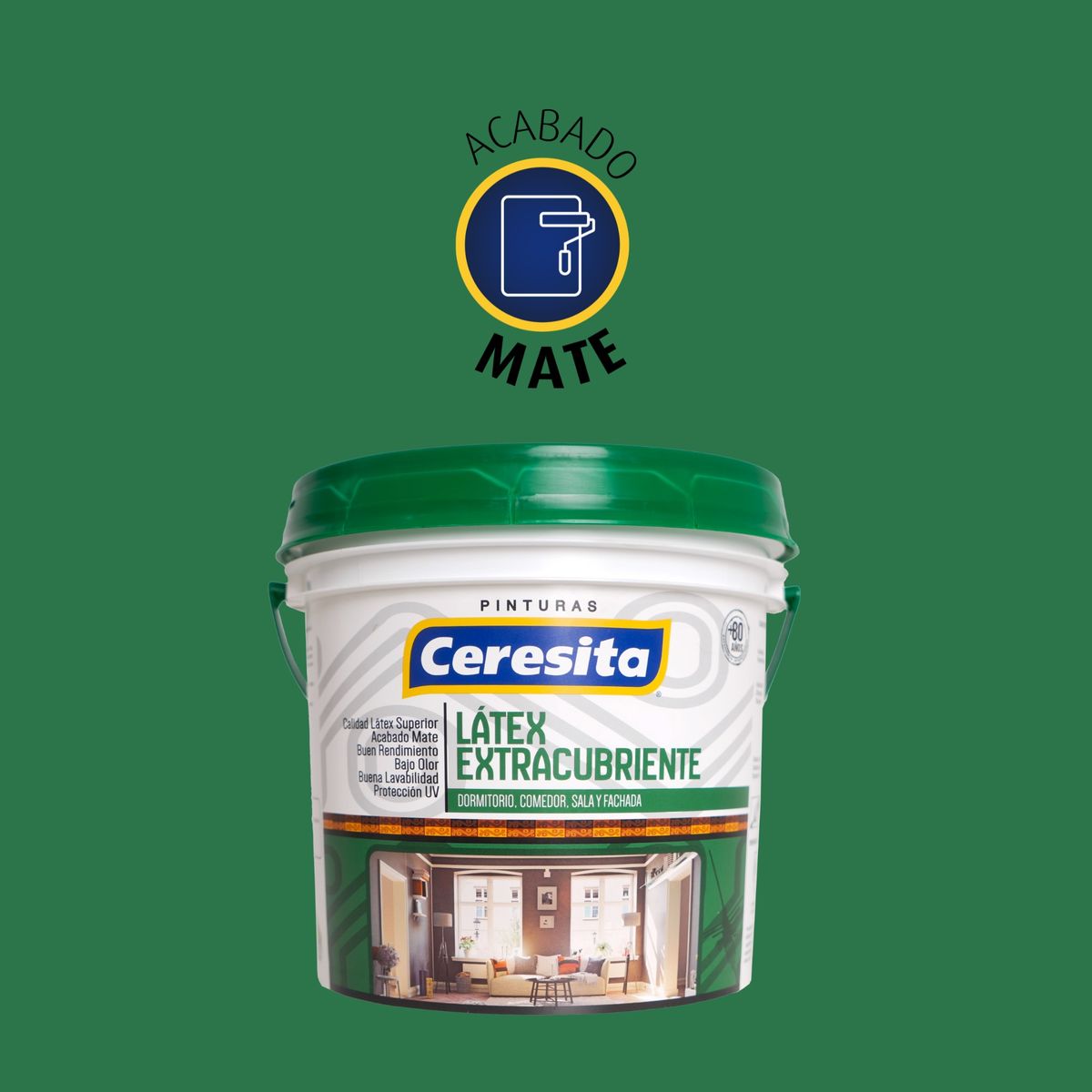 CERESITA - Pintura Látex Ceresita Extracubriente Almendra Mate 1 GL