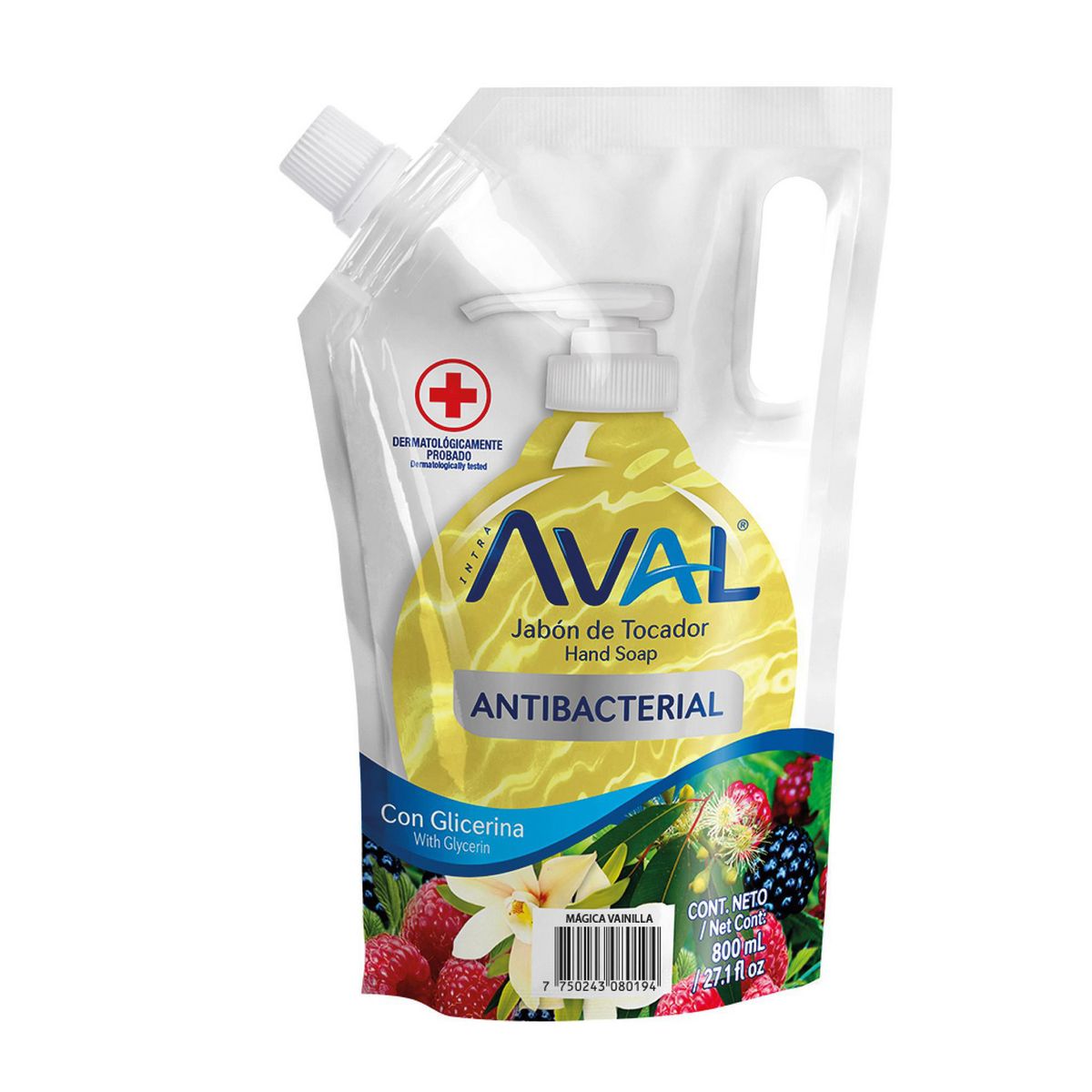 Jabon Liquido Aval Vainilla 800ML, marca AVAL - Foto Principal