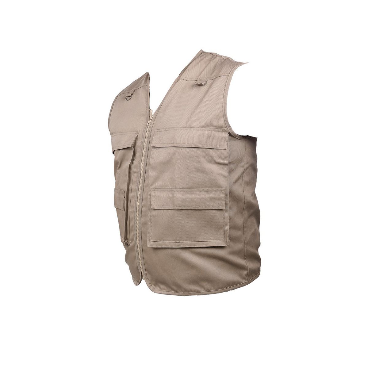  - Chaleco Drill Multibolsillo Pescador Beige Talla M