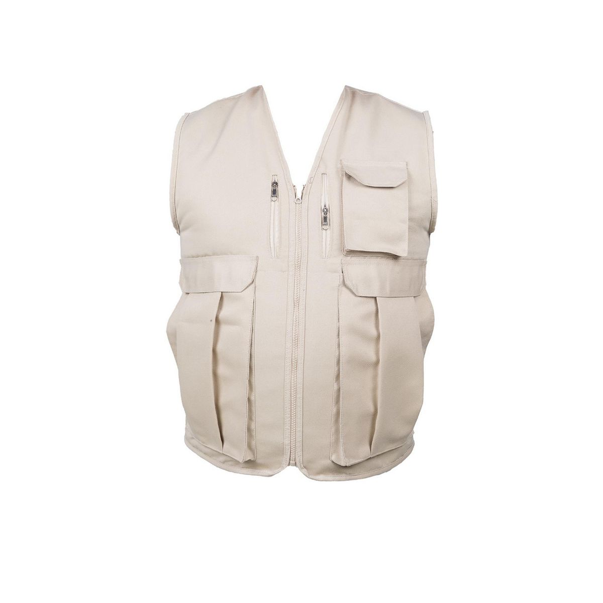  - Chaleco Multicierre Beige Talla M