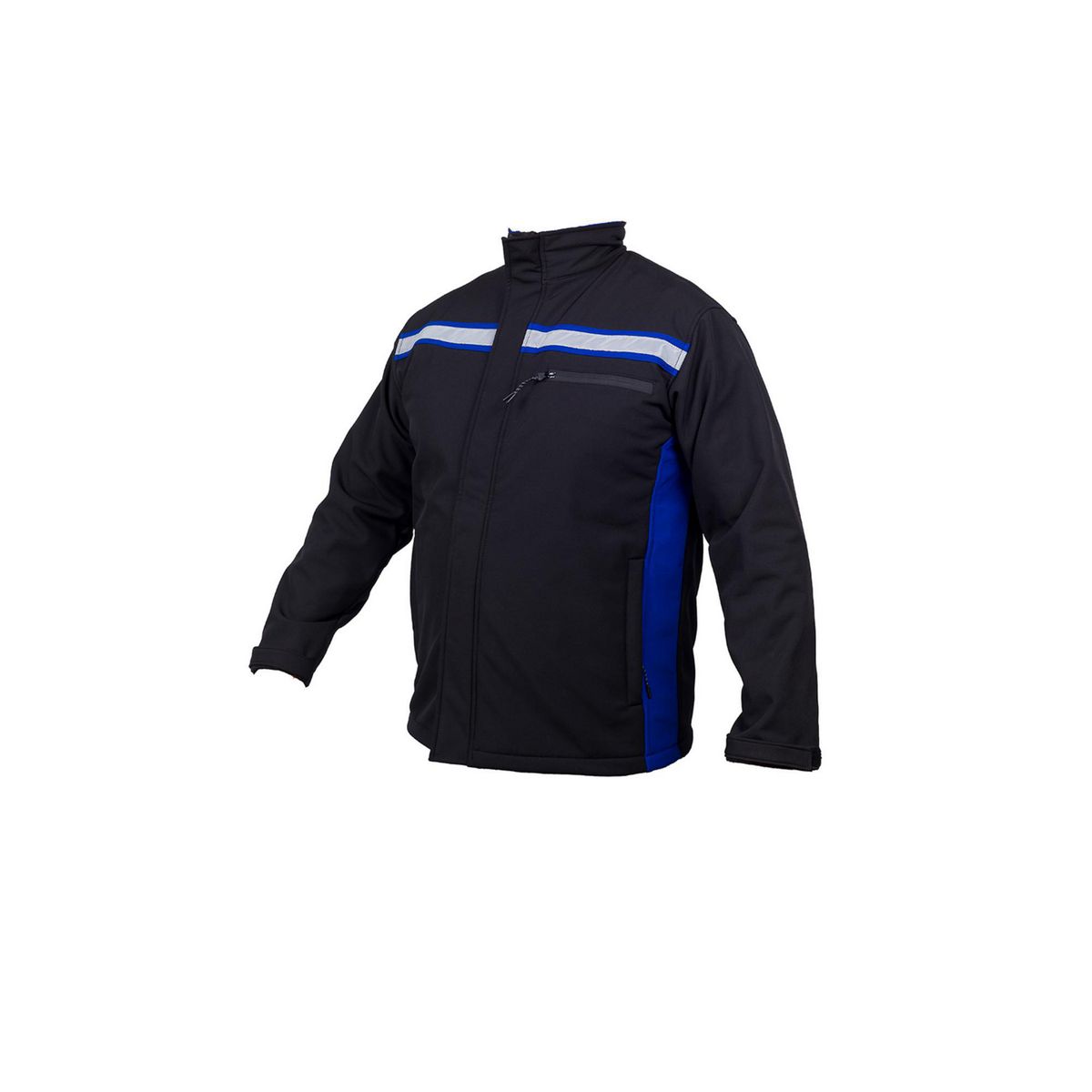  - Casaca Softshell Azul Negro Cinta 3M Talla XL