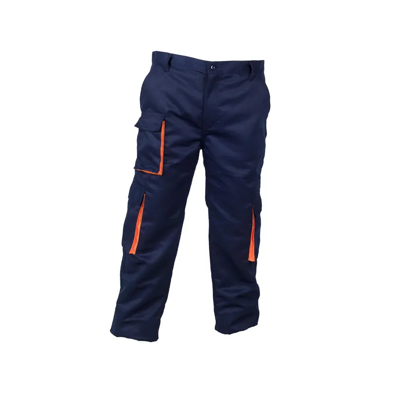 Pantalon Drill Azul Naranja Multibolsillo Talla M Sodimac Falabella