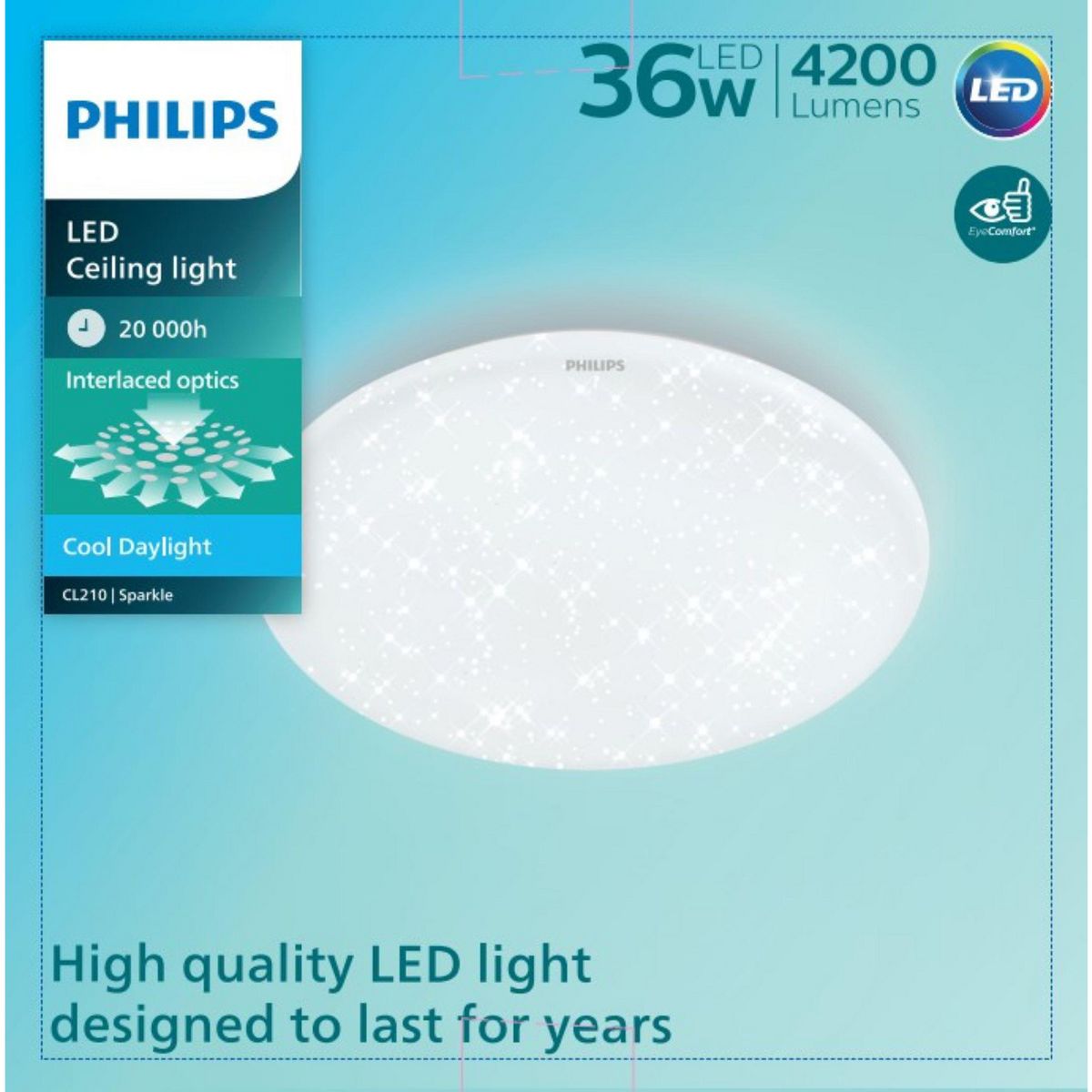 PHILIPS - Plafón LED Sparkle 36W Luz Fría