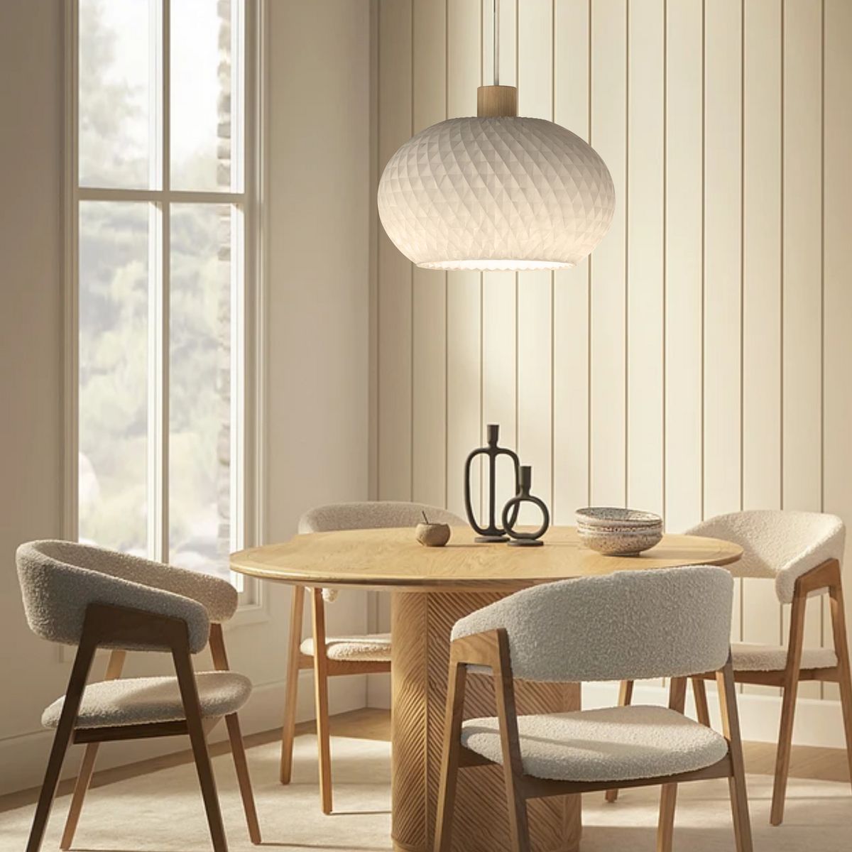 ILUMA - Lámpara Colgante Gretta 1 Luz E27 60W Blanco