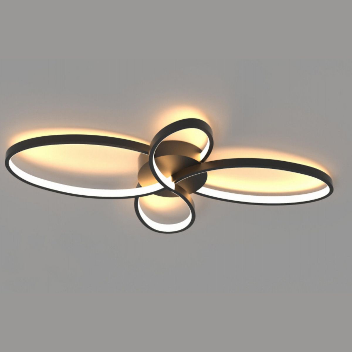 ILUMA - Lámpara de Techo Liriana Luz Cálida 36W Negro