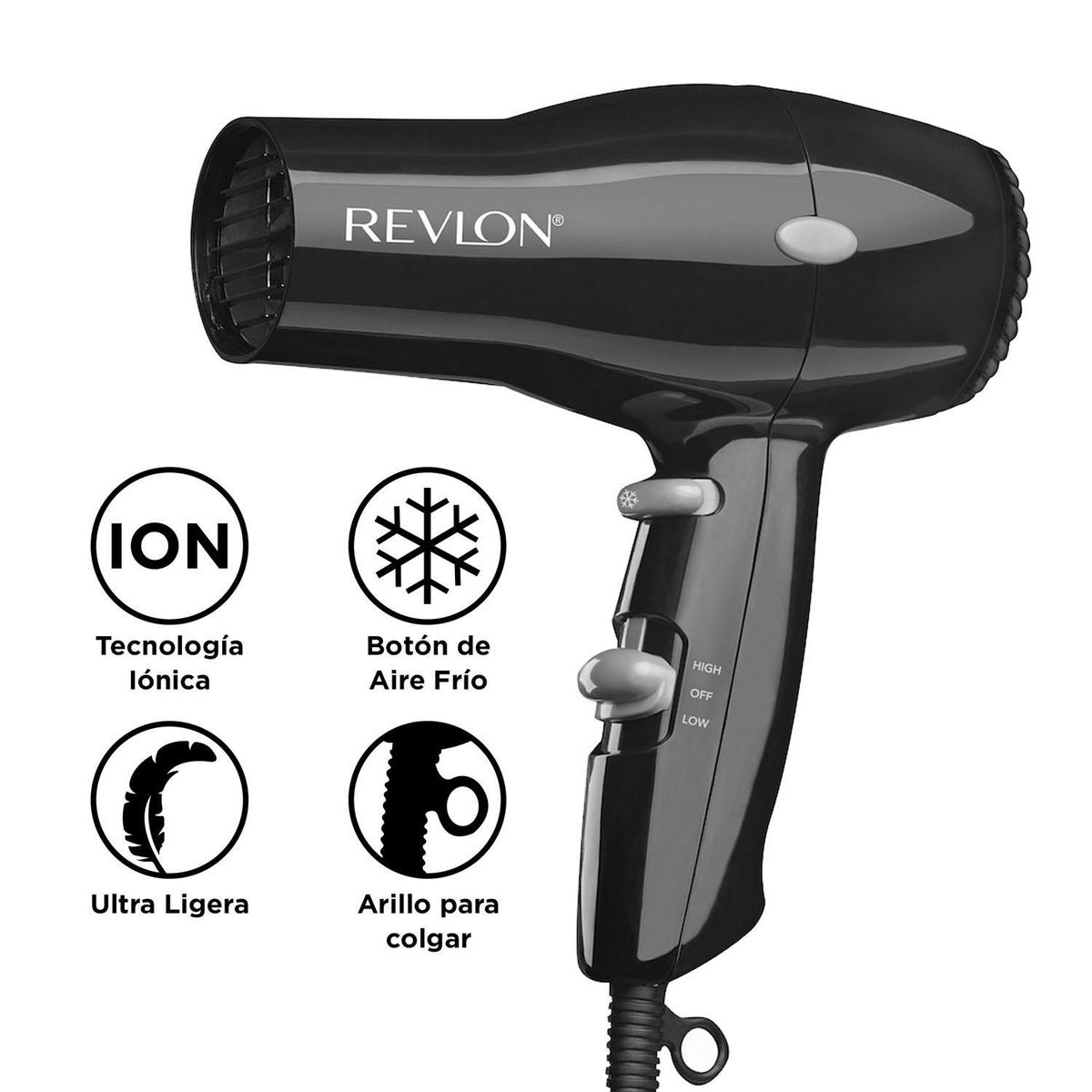 Secadora Compacta 1875 W RVDR5260BLA2, marca Revlon - Foto 2