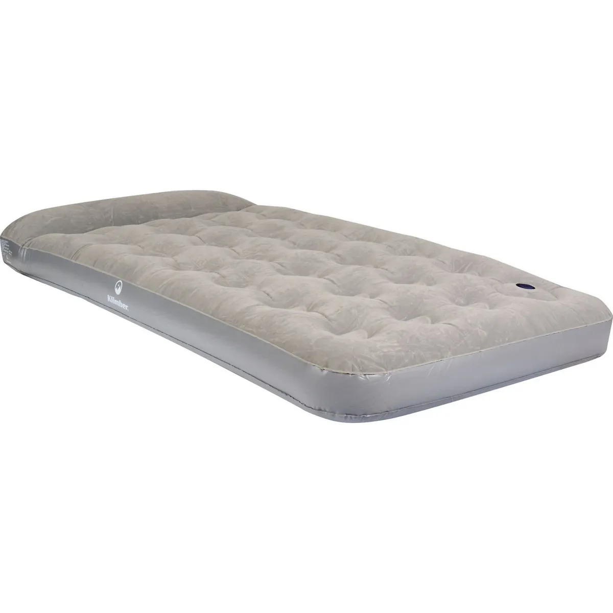 KLIMBER - Colchón Inflable 1 Plaza Klimber Gris con Bomba de Pie