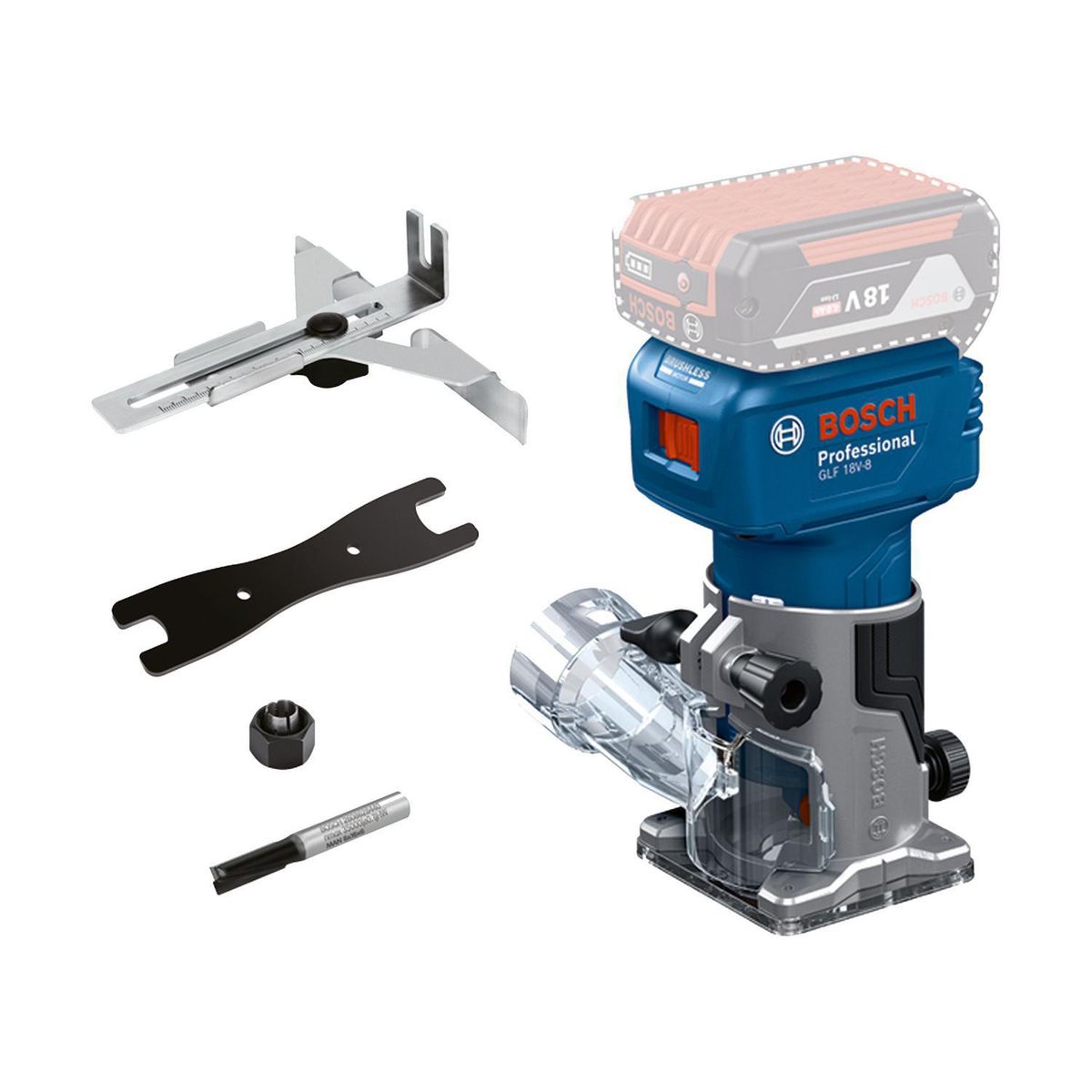 BOSCH - Fresadora Bosch GLF 18V-8 SB