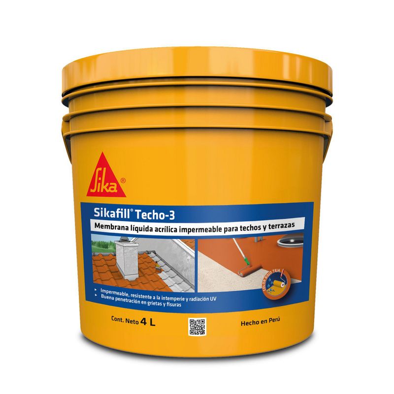 SIKA - Sikafill Techo 3 Rojo 4 Litros