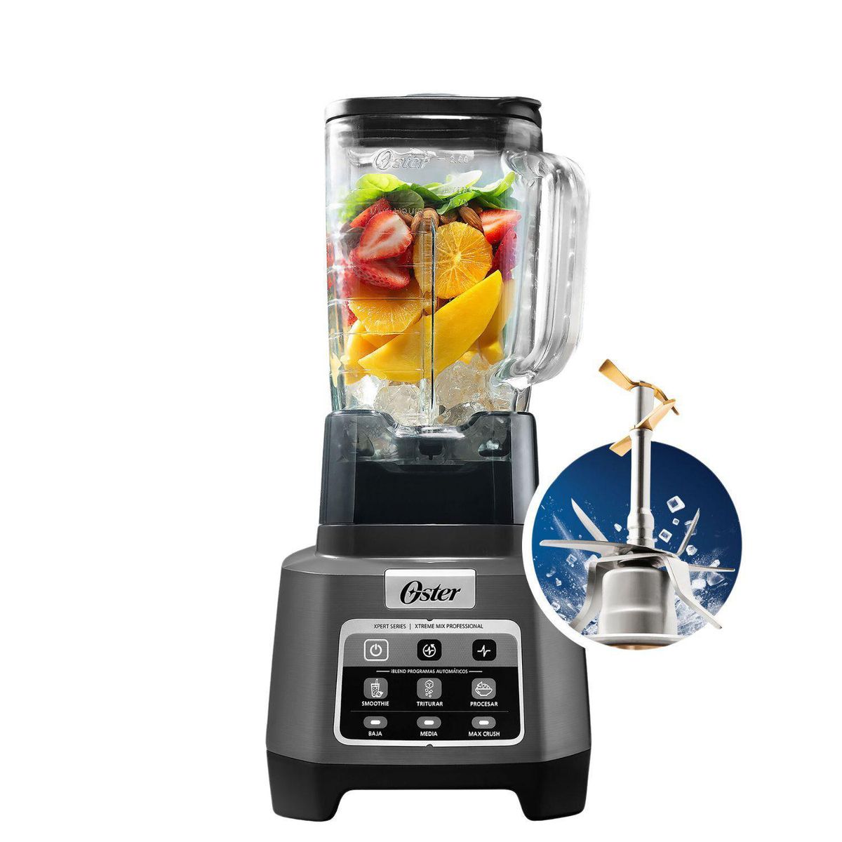 OSTER - Licuadora Profesional Xtreme Mix 2 Litros Gris BLSTXPG-BW