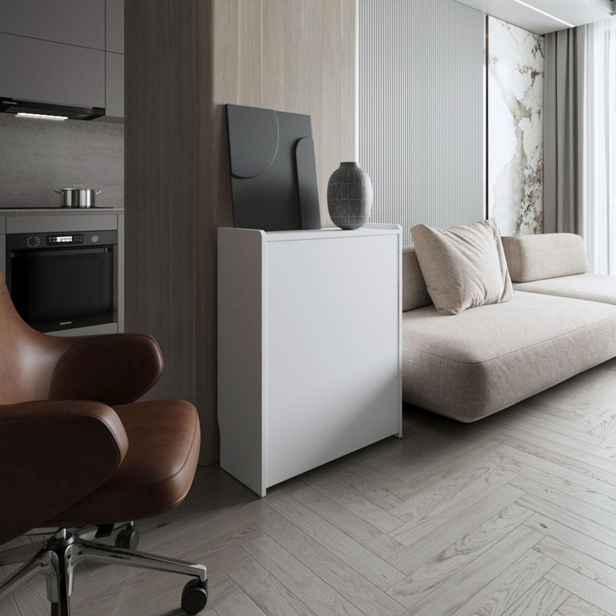 TUHOME - Escritorio Plegable L-101 Blanco