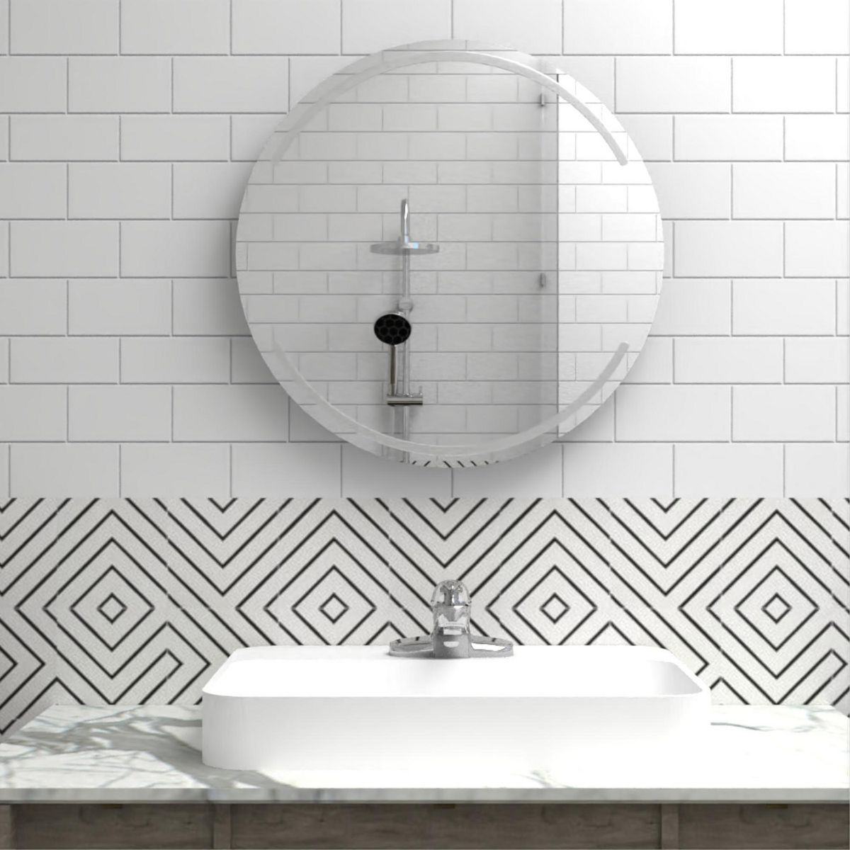 TUHOME - Espejo Decorativo Ovalado 60cm Dallas