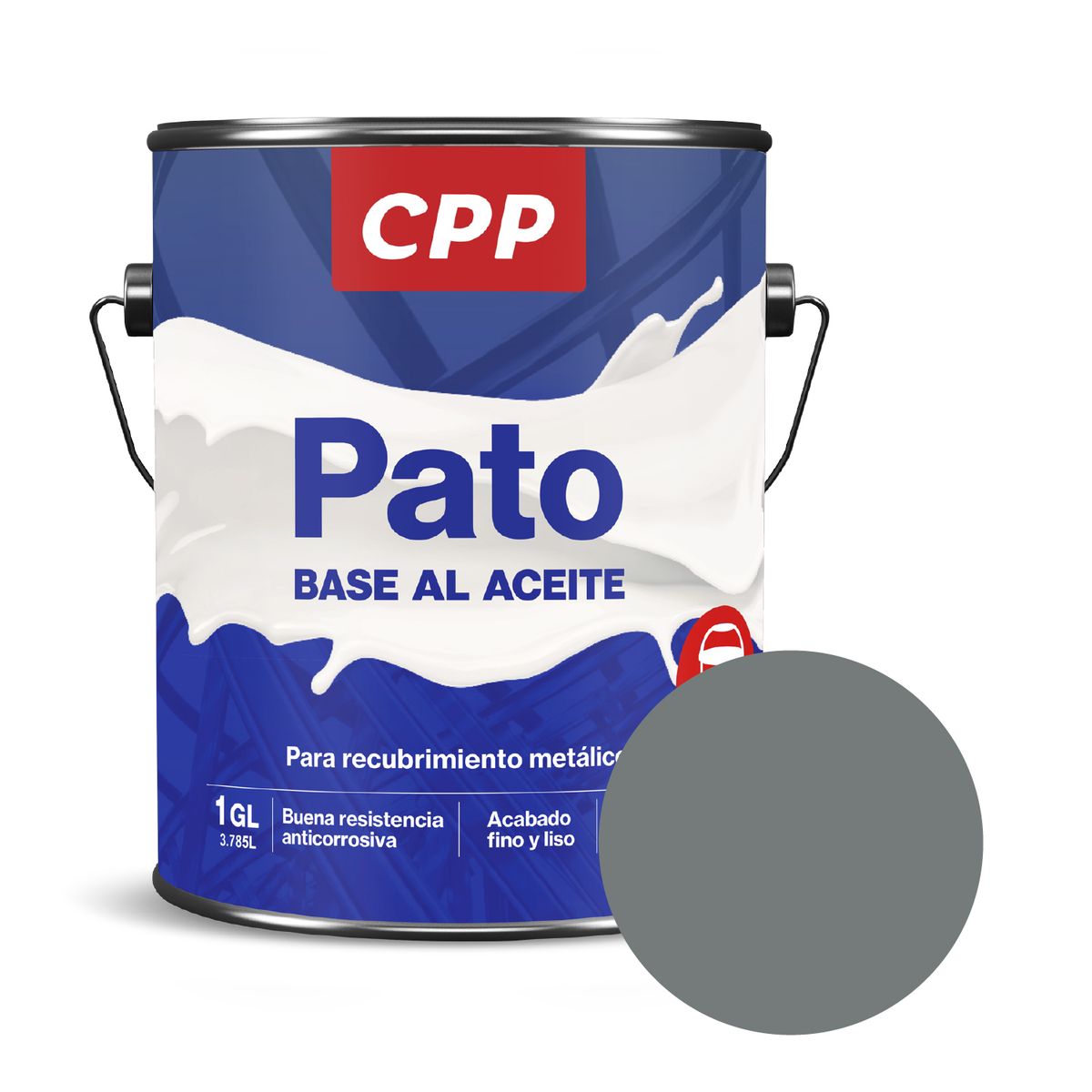 GENERICO - Esmalte Pato Base al Aceite Gris 1 GL