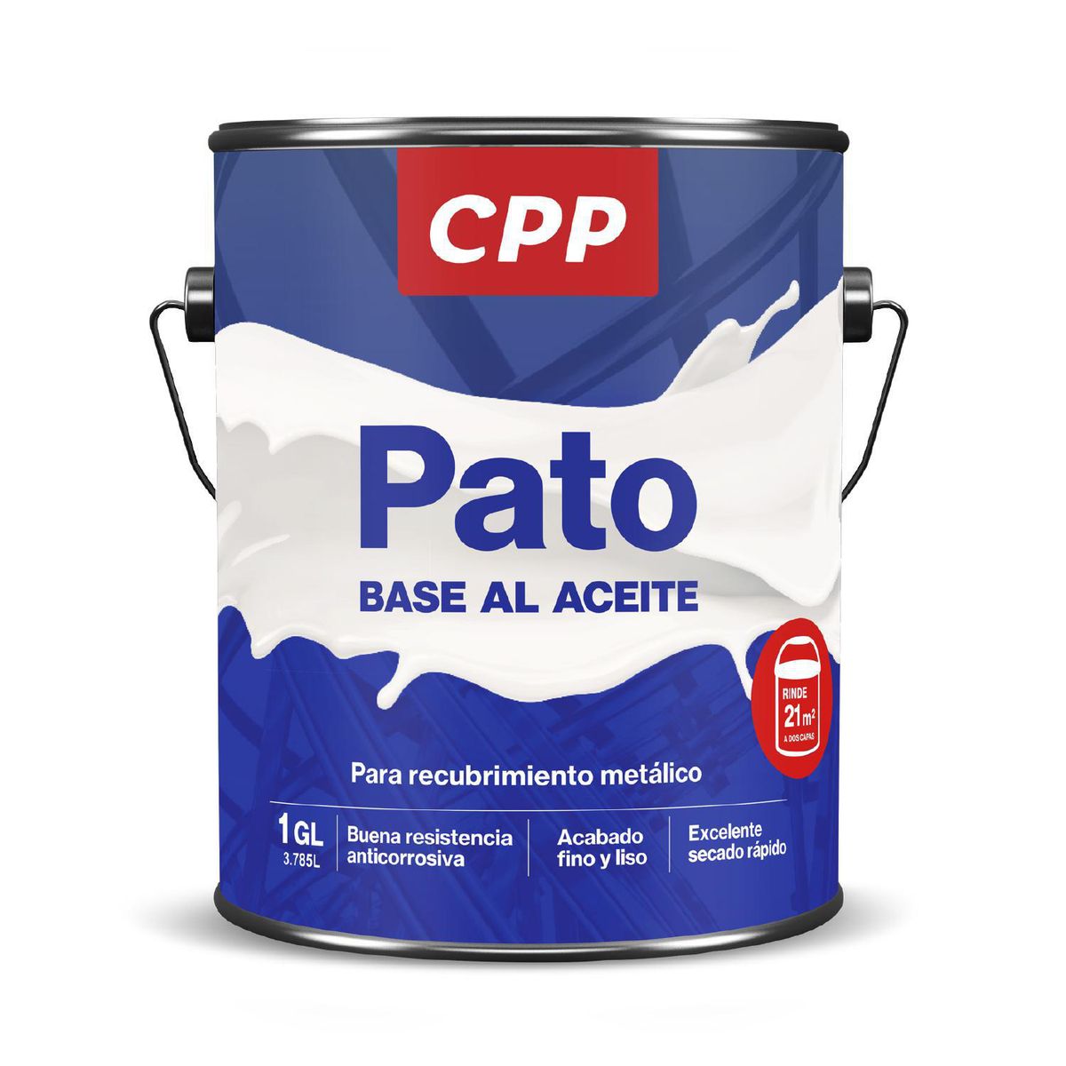 GENERICO - Esmalte CPP Pato Base al Aceite Blanco Mate 1 GL