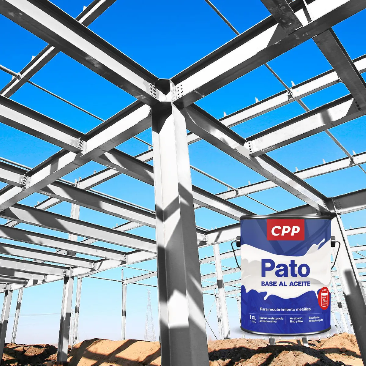 GENERICO - Esmalte CPP Pato Base al Aceite Blanco Mate 1 GL