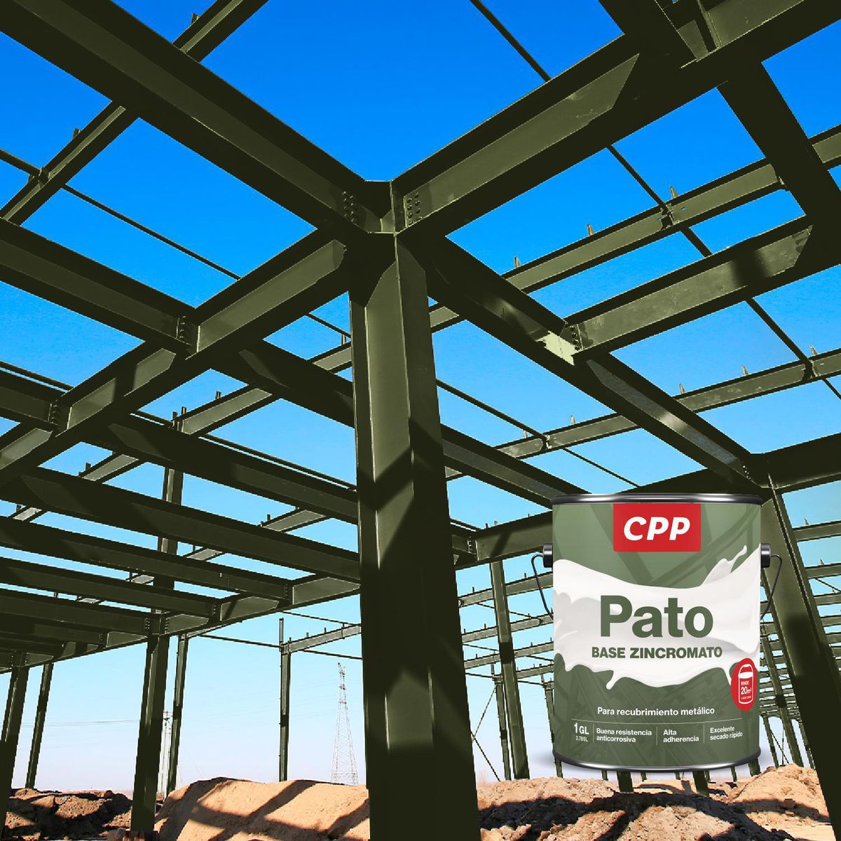 GENERICO - Esmalte CPP Pato Base Zincromato Verde 1 GL