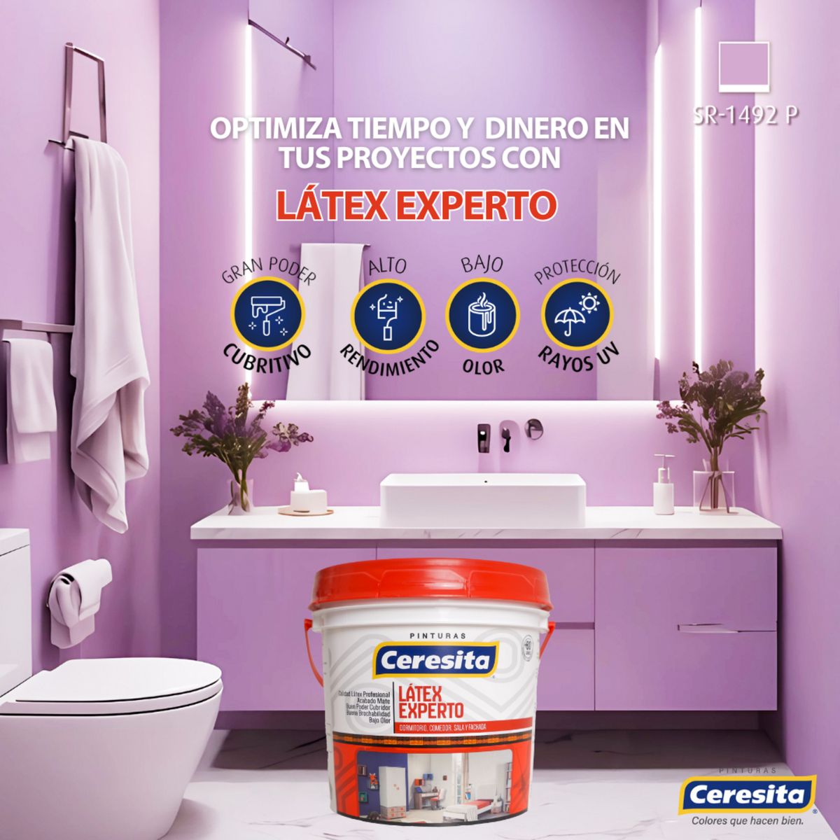 CERESITA - Latex Experto Ceresita Blanco Mate 4 GL