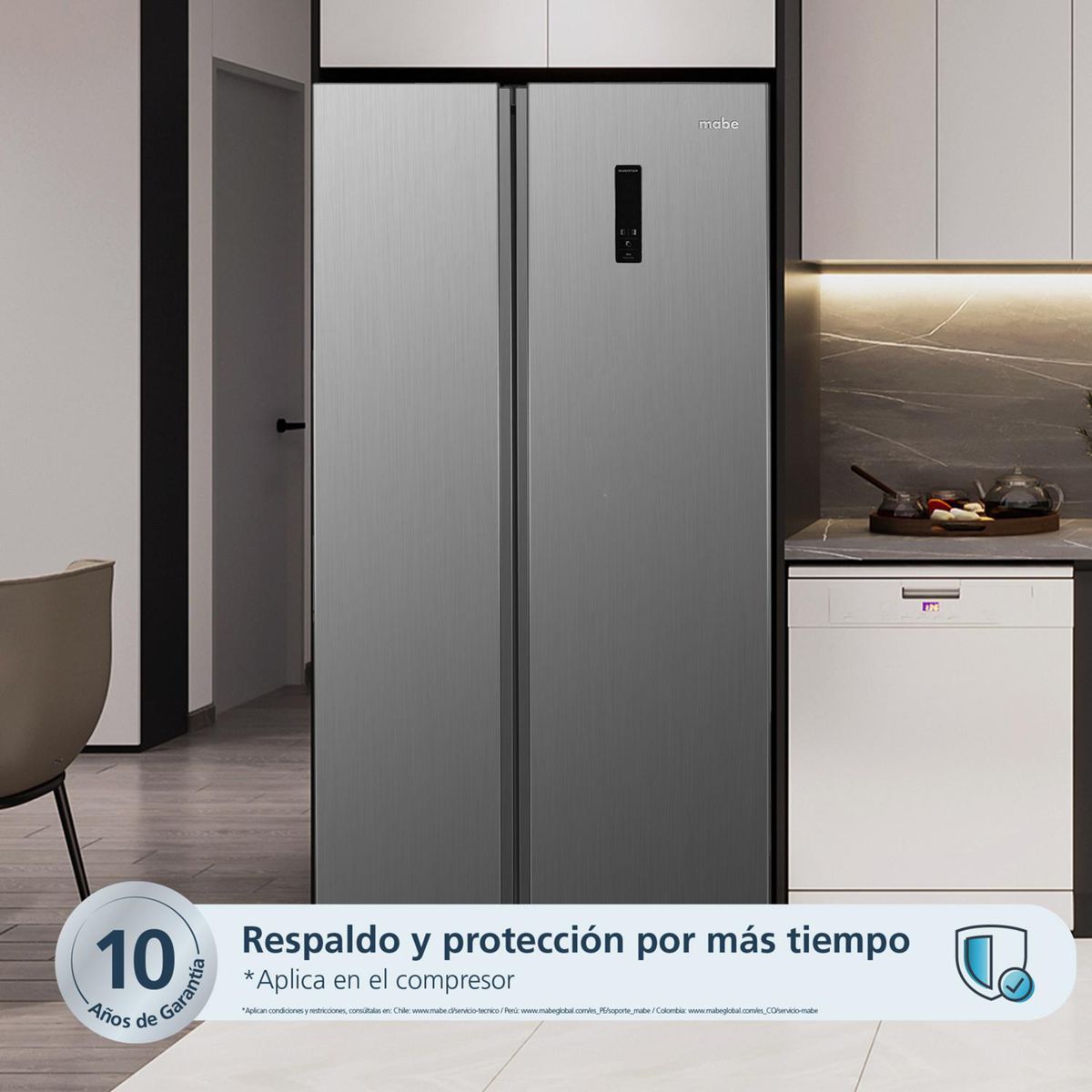 Mabe - Refrigeradora Side by Side No Frost 436 Litros Inox MSD480LPRSS0
