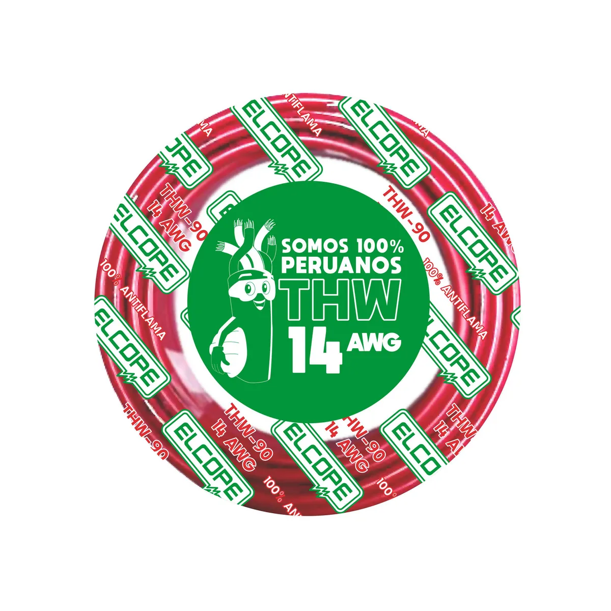 ELCOPE - Cable THW 14 AWG Rojo R10