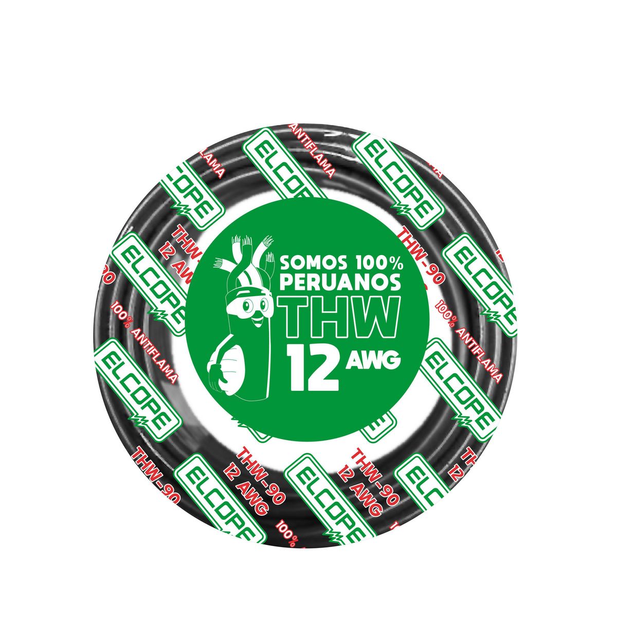 ELCOPE - Cable THW 12 AWG Negro R10