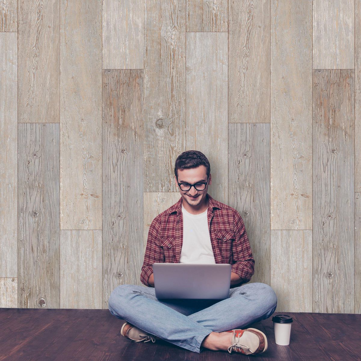 ETERNIT - Simplísima Placa Decorativa de Fibrocemento 2.40x1.20m Madera Rústica Soft 6mm