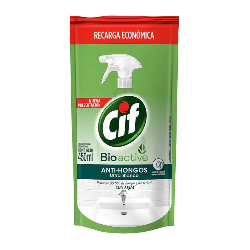 CIF - Limpiador Antihongos Ultra Blanco Recarga 450ML