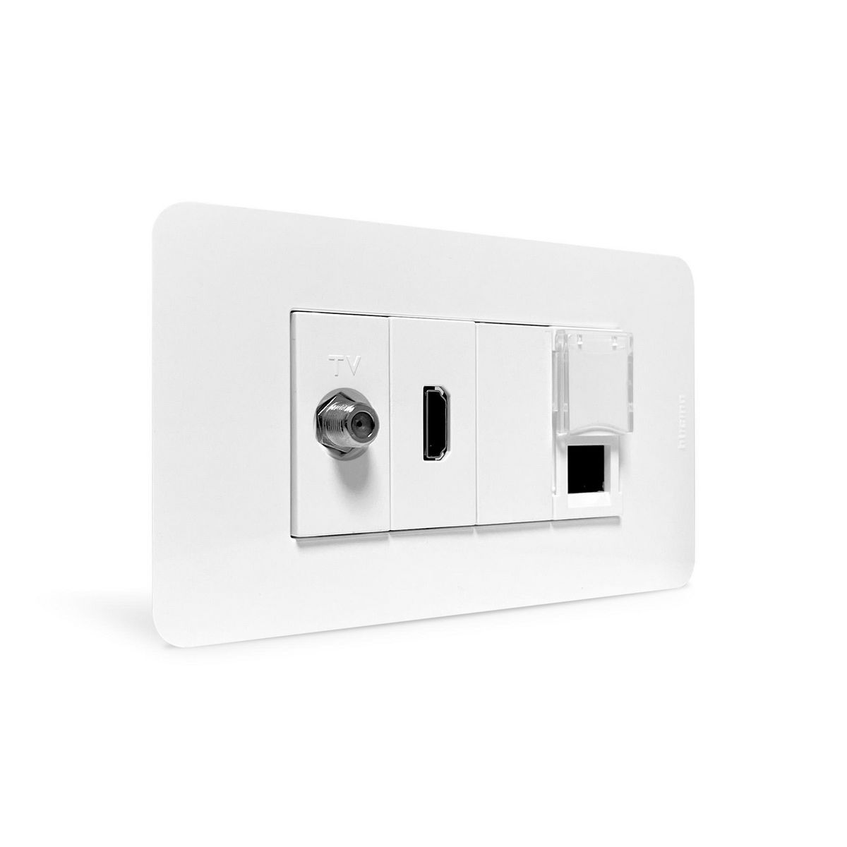 BTICINO - Conector de TV HDMI 4 Módulos RJ-45 Matix Go