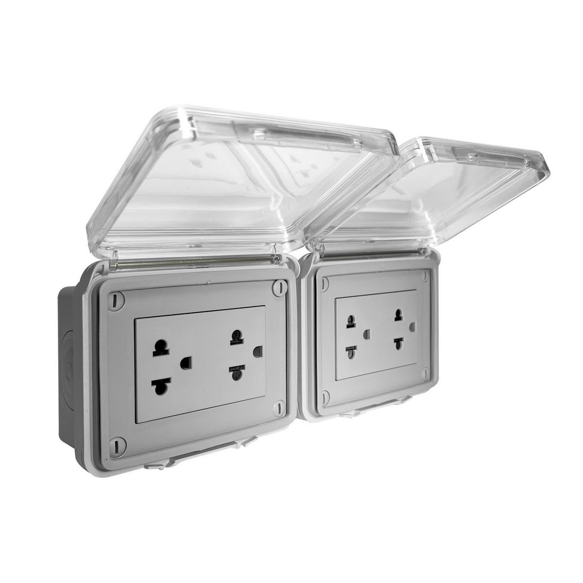 BTICINO - Doble Toma Duplex Universal 2P+T 16A IP-55 Gris