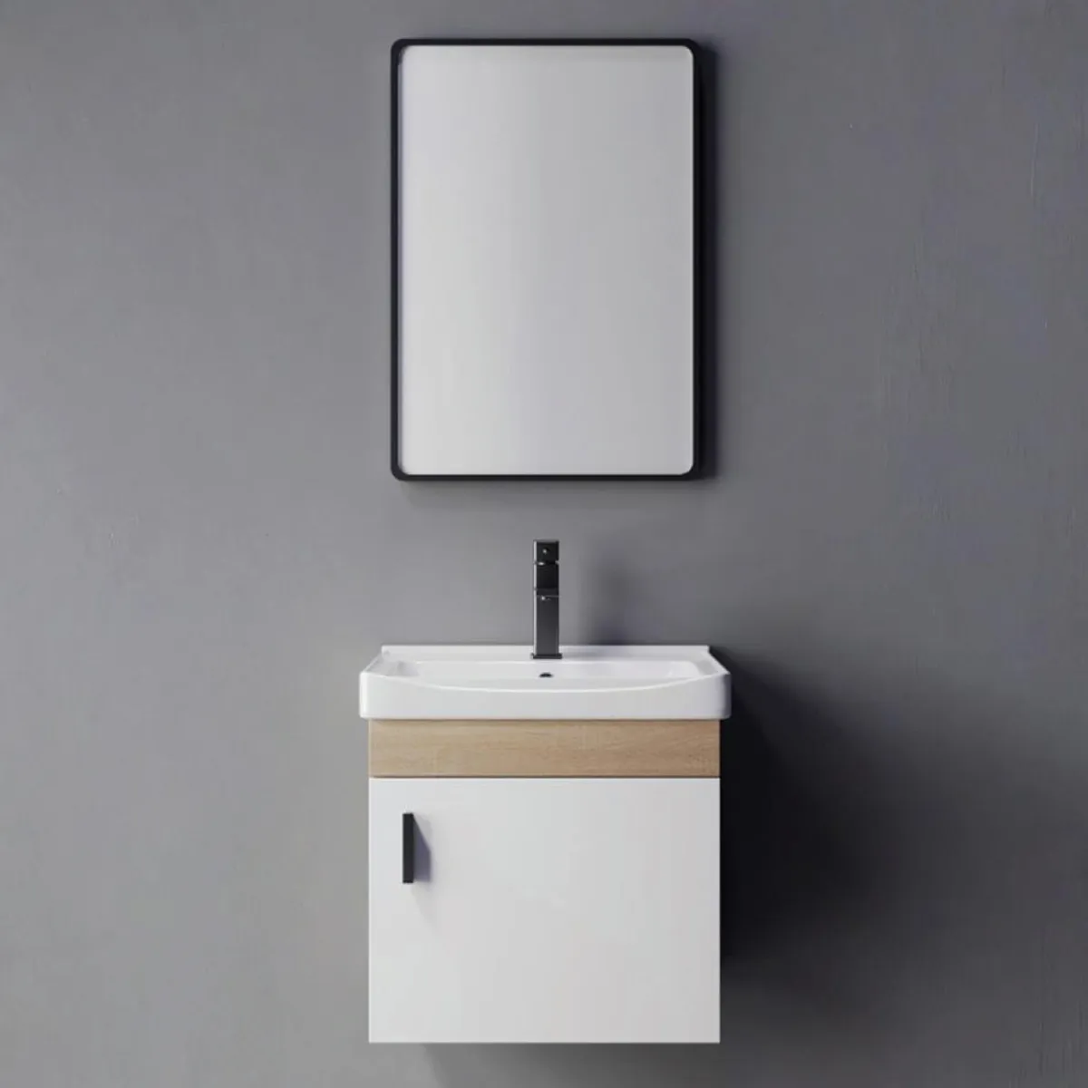 RECIPLAC - Vanitorio con Espejo Oasis Estándar Blanco 66x42x50cm