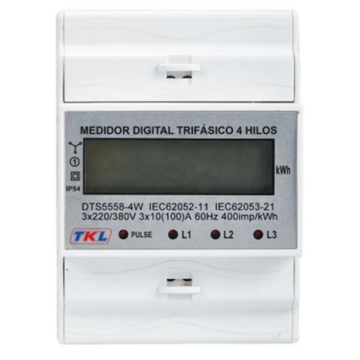 TKL - Medidor Digital Trifásico 4 Hilos para Riel