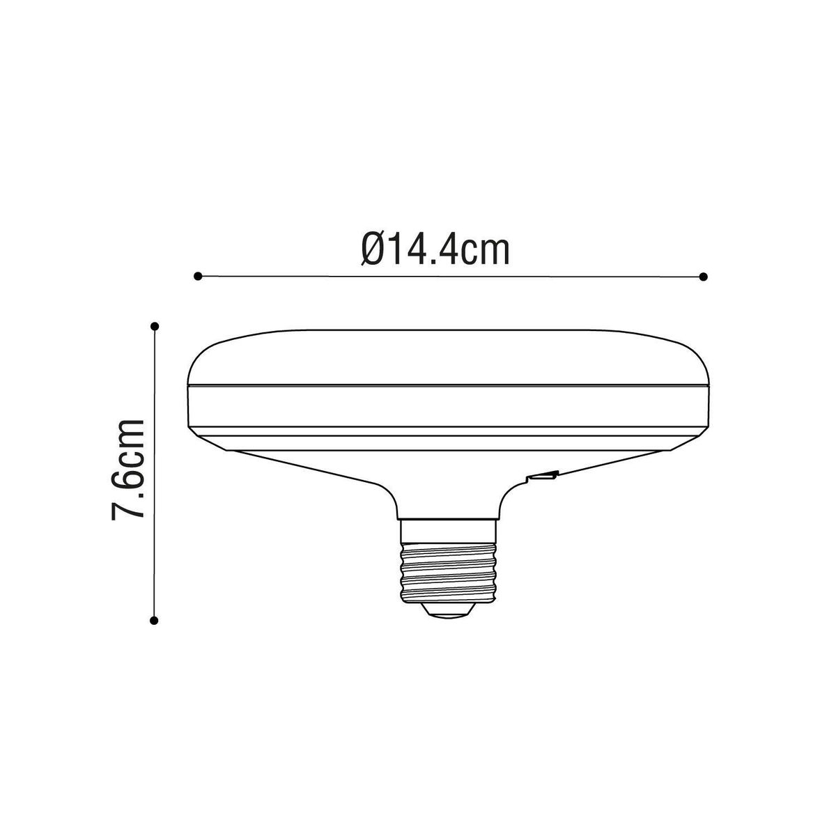 LIGHTECH - Foco UFO LED 15 W 3CCT E27 Policarbonato Blanco 14.5 cm