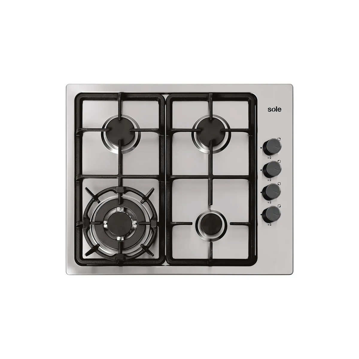 SOLE - Encimera Empotrable A Gas 4 Hornillas Sole 3120SOLCO036V2 Inox