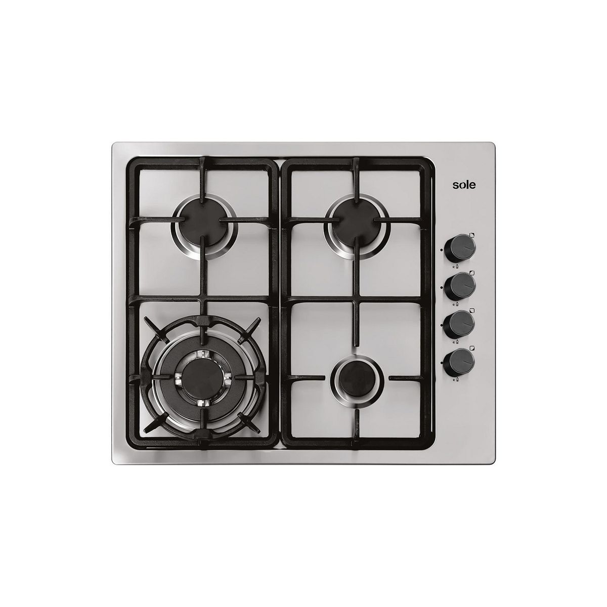 SOLE - Encimera Empotrable A Gas 4 Hornillas Sole 3120SOLCO036V2 Inox