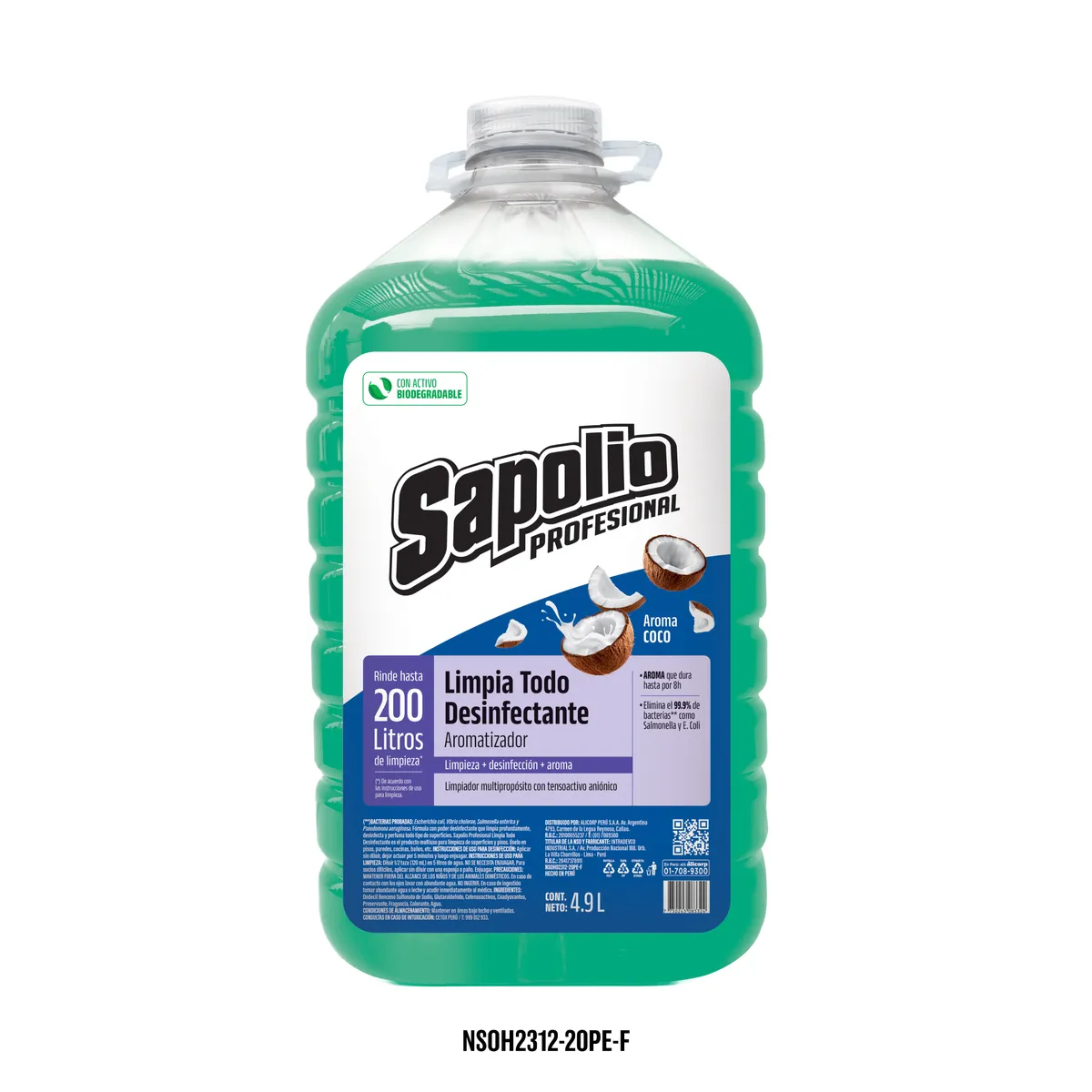 SAPOLIO - Limpiatodo Profesional Coco 4.9 Litros