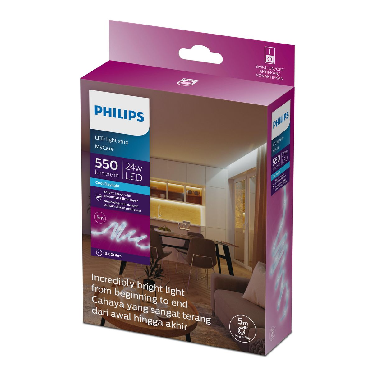 PHILIPS - Tira LED Philips 5 m Luz Fría
