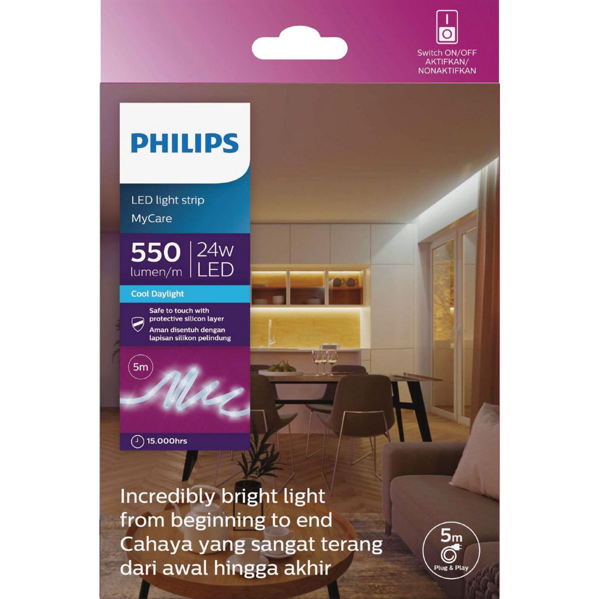 PHILIPS - Tira LED Philips 5 m Luz Fría