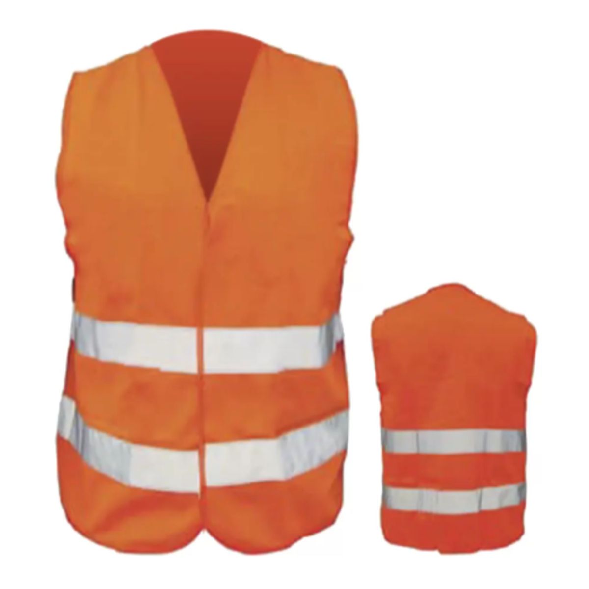 - Chaleco de Seguridad Naranja con Strips Reflectivos Doble Liviano