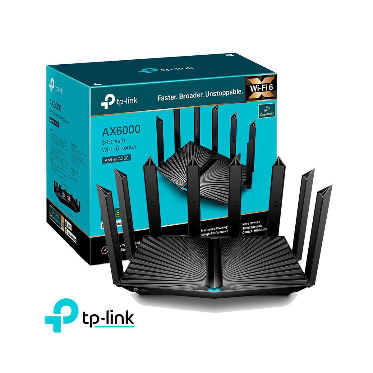 TP LINK - Router TP-Link Archer AX80 Wi-Fi 6 Dual Band AX6000