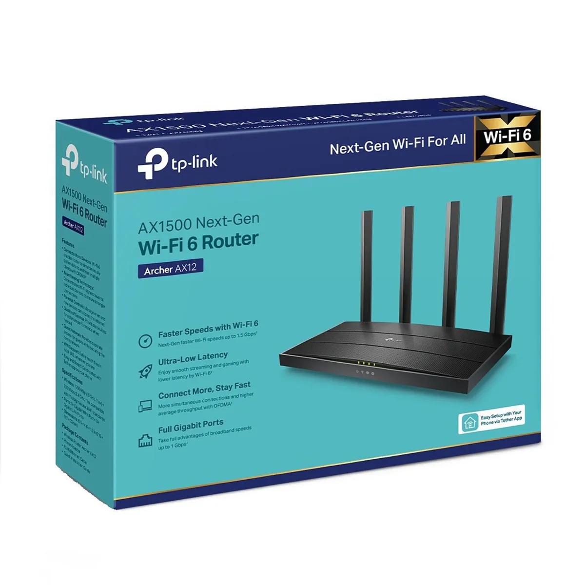 TP LINK - Router TP-Link Archer AX12 Wi-Fi 6 Dual Band AX1500