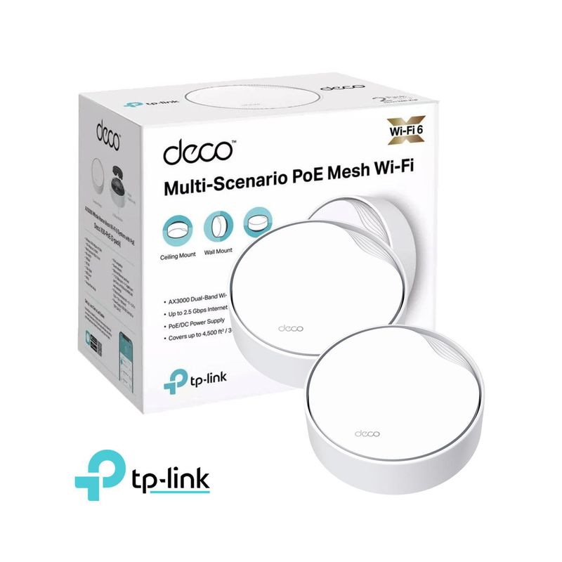 TP LINK - Deco X50-PoE 2 Pack Mesh Sistema Wi-Fi 6 AX3000