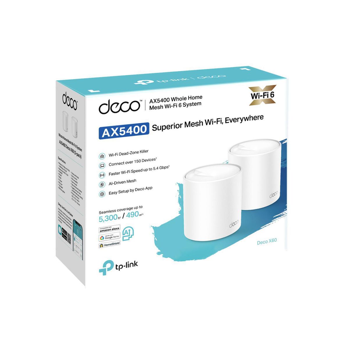 TP LINK - Deco X60 2 Pack Mesh Sistema Wi-Fi 6 AX5400