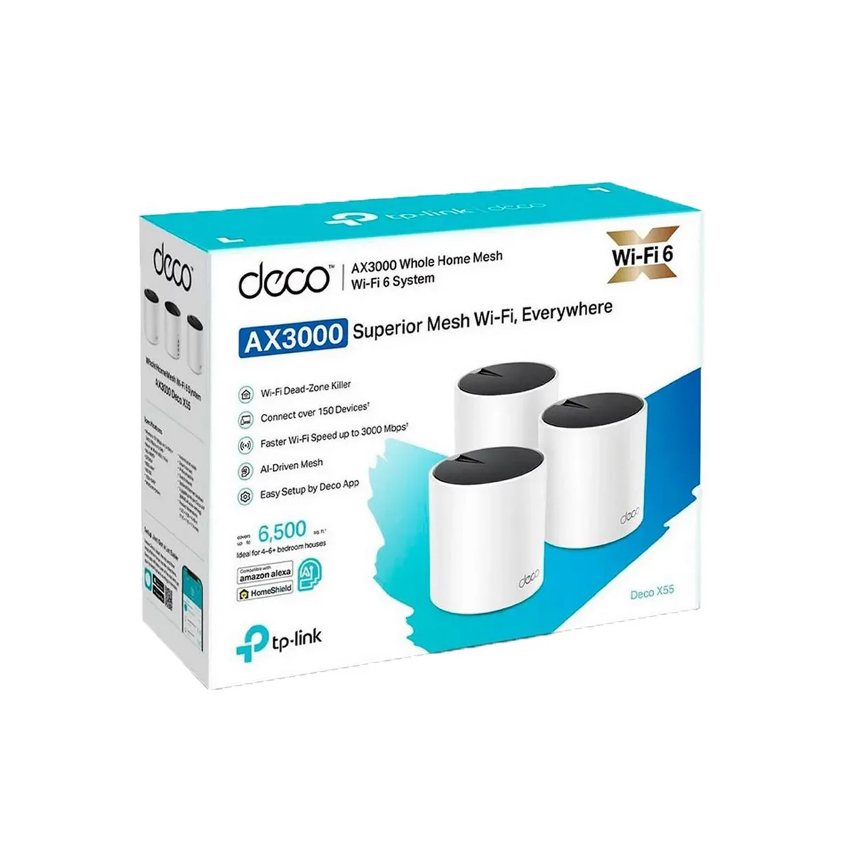 TP LINK - Deco X55 3 Pack Mesh Sistema Wi-Fi 6 AX3000