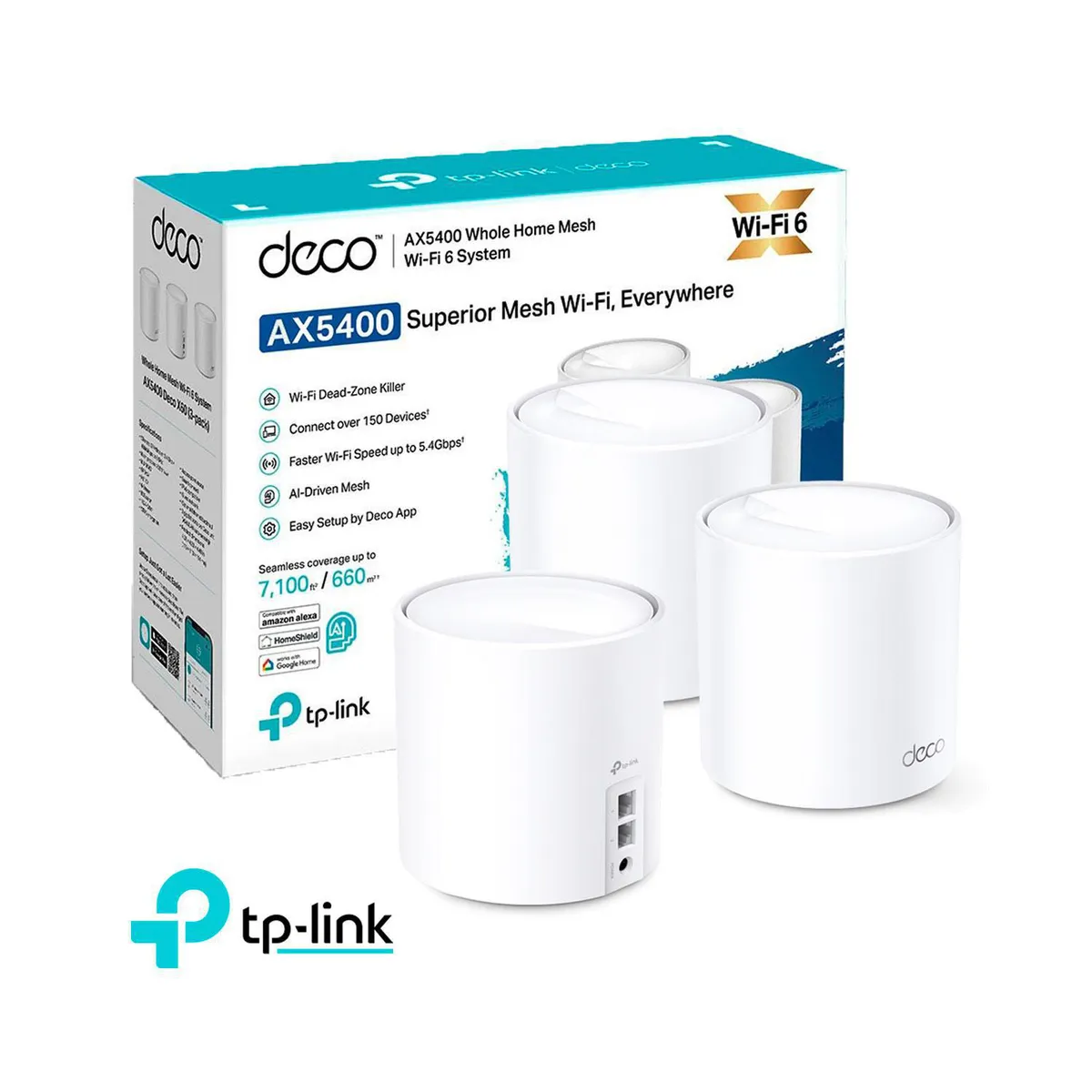 TP LINK - Deco X60 3 Pack Mesh Sistema Wi-Fi 6 AX5400