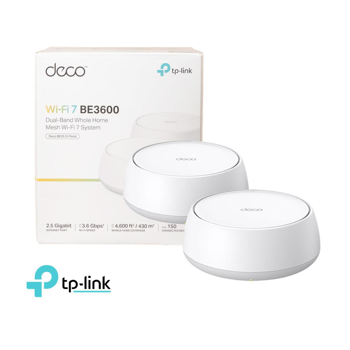 TP LINK - Deco BE25 2 Pack Mesh Sistema Wi-Fi 7 BE3600 Doble Banda
